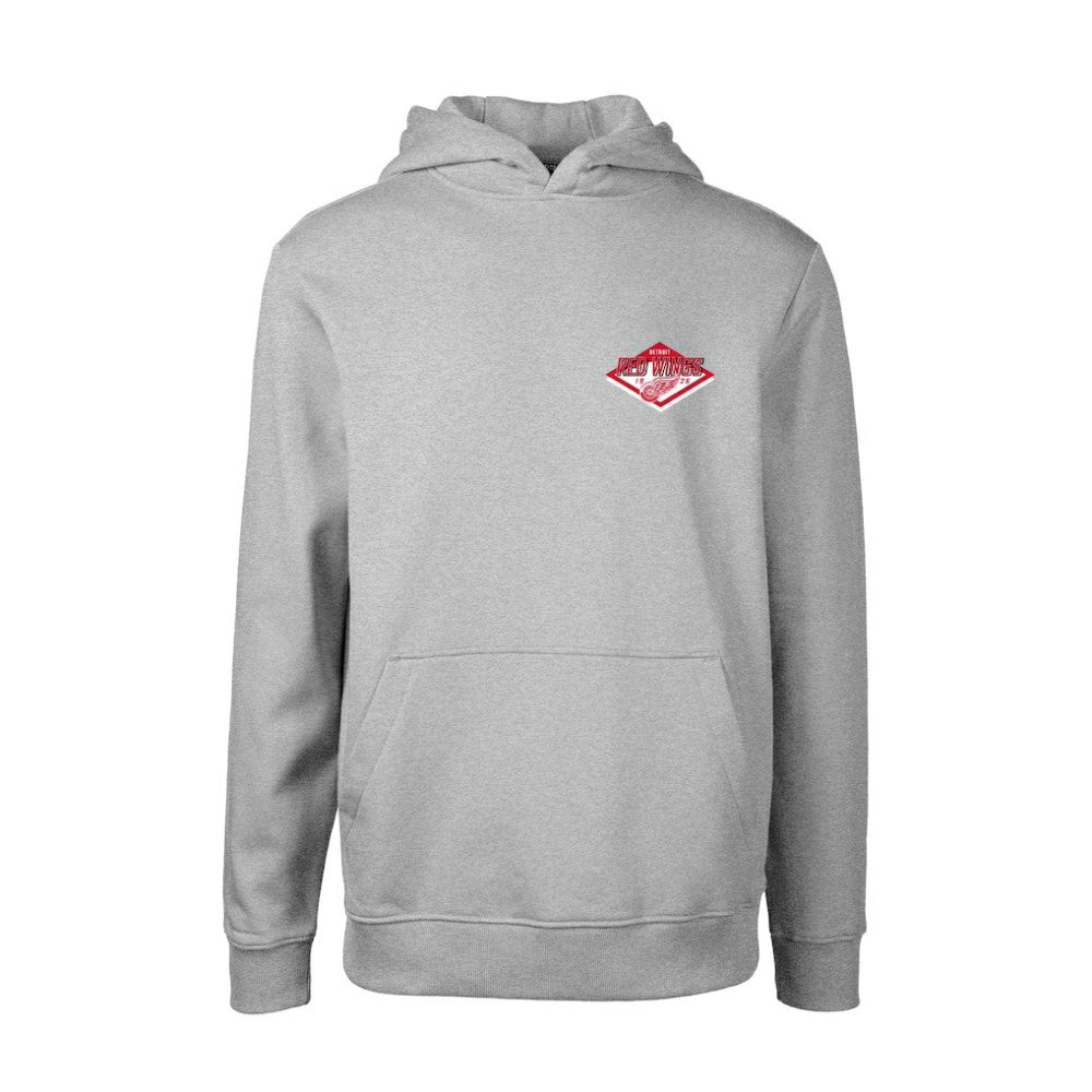 Detroit Red Wings - Levelwear Youth Podium Club Patch 2.0 Fleece Pullover Hoodie Gray