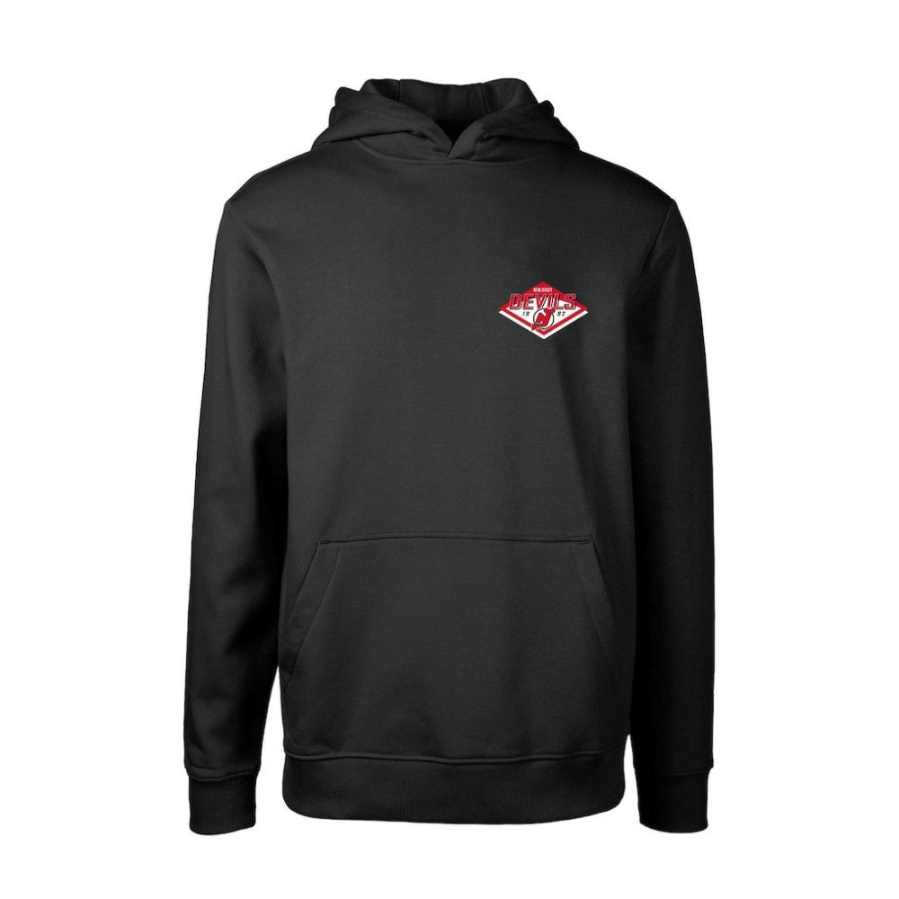 New Jersey Devils - Levelwear Youth Podium Club Patch 2.0 Fleece Pullover Hoodie Black