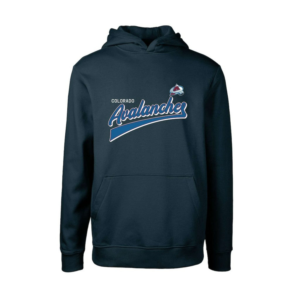 Colorado Avalanche - Levelwear Youth Podium Retro Script Fleece Pullover Hoodie Navy