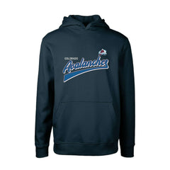 Colorado Avalanche - Levelwear Youth Podium Retro Script Fleece Pullover Hoodie Navy