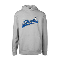Winnipeg Jets - Levelwear Youth Podium Retro Script Fleece Pullover Hoodie Gray