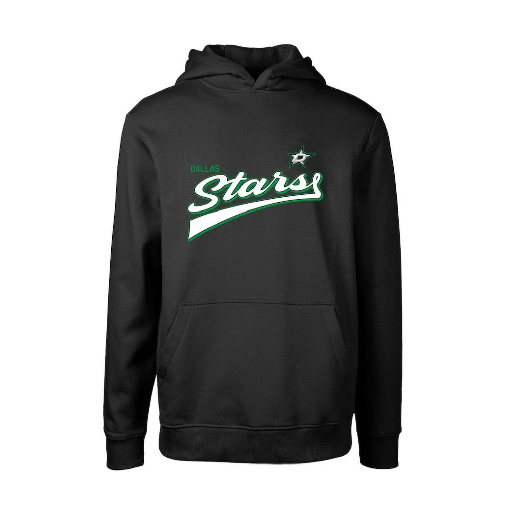 Dallas Stars - Levelwear Youth Podium Retro Script Fleece Pullover Hoodie Black
