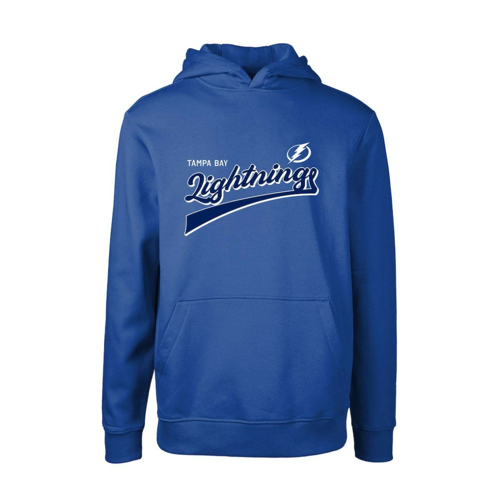 Tampa Bay Lightning - Levelwear Youth Podium Retro Script Fleece Pullover Hoodie Blue