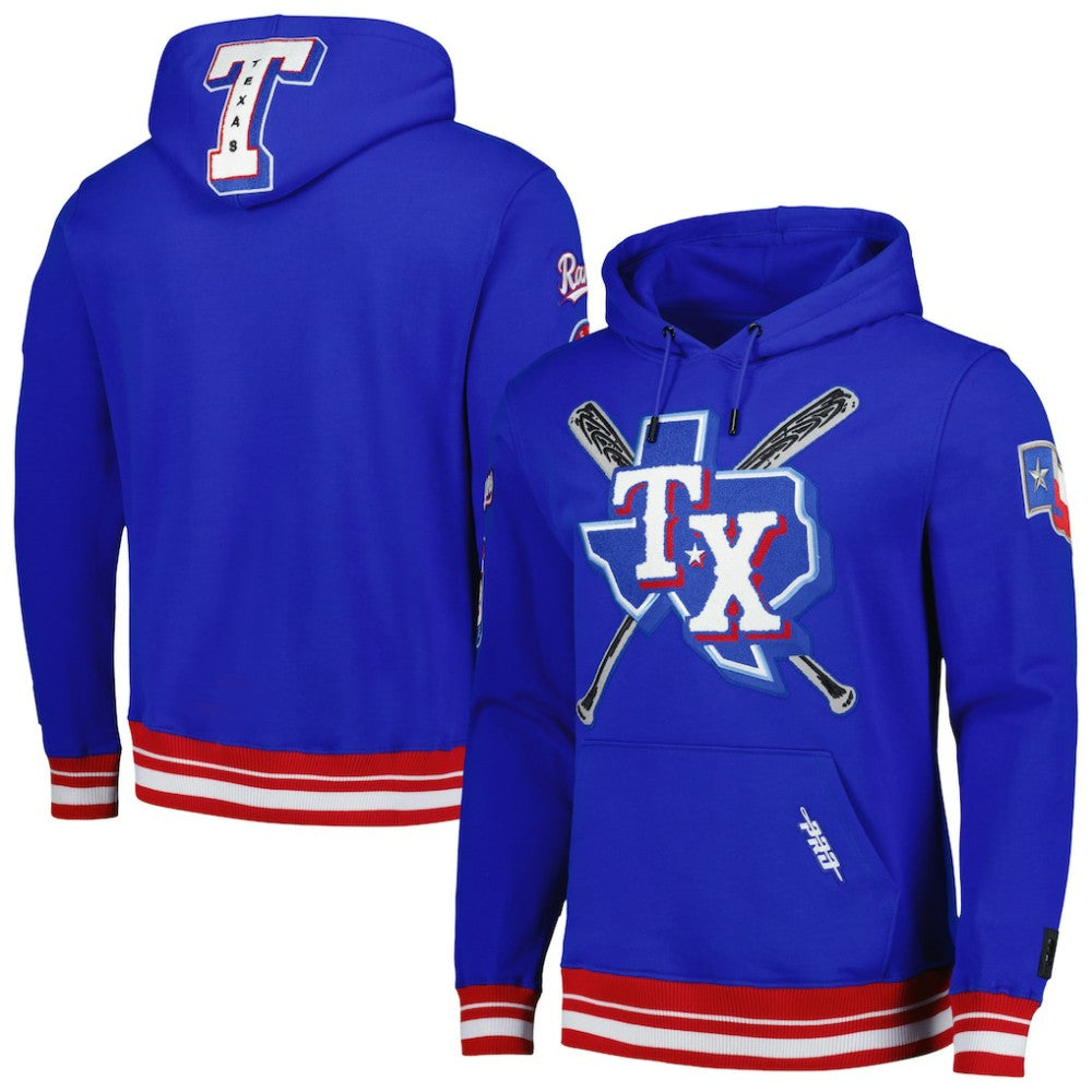 Texas Rangers Pro Standard Mash Up Logo Pullover Hoodie for sale