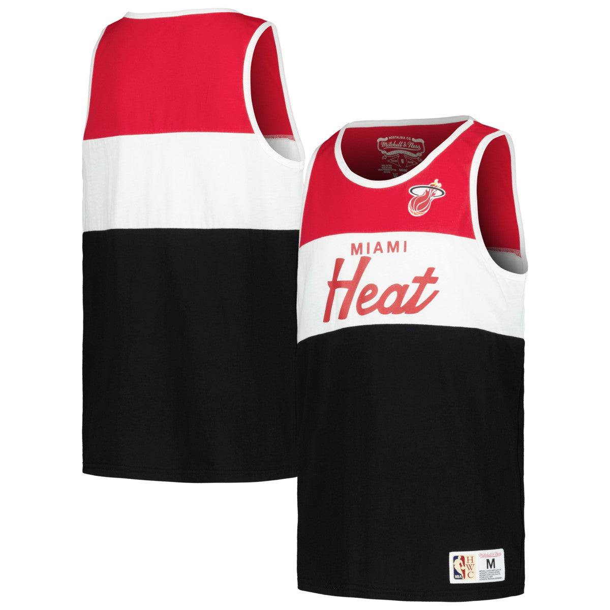 Mitchell & Ness - Miami Heat Youth Hardwood Classics Special Script Tank Top - Red/Black