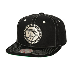 Pittsburgh Penguins Mitchell & Ness Energy Contrast Natural Snapback Hat Black