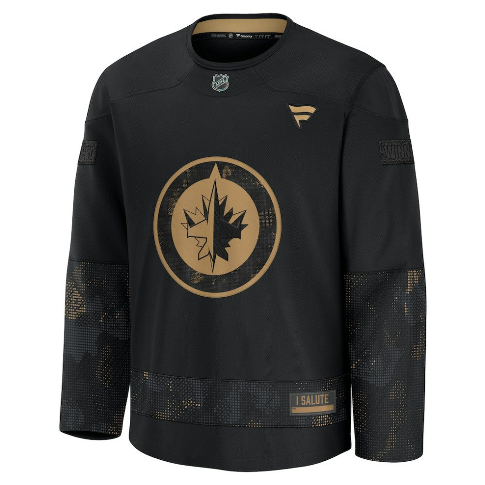 Winnipeg Jets Fanatics 2024 Military Appreciation Practice Jersey - Black | NHL Jerseys