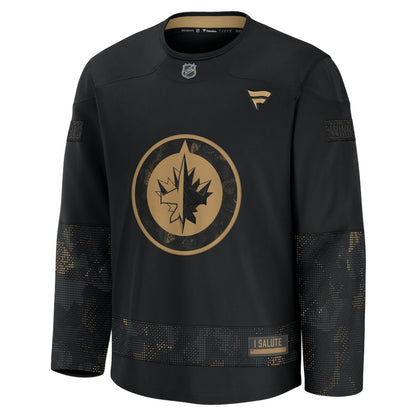 Winnipeg Jets Fanatics 2024 Military Appreciation Practice Jersey - Black | NHL Jerseys