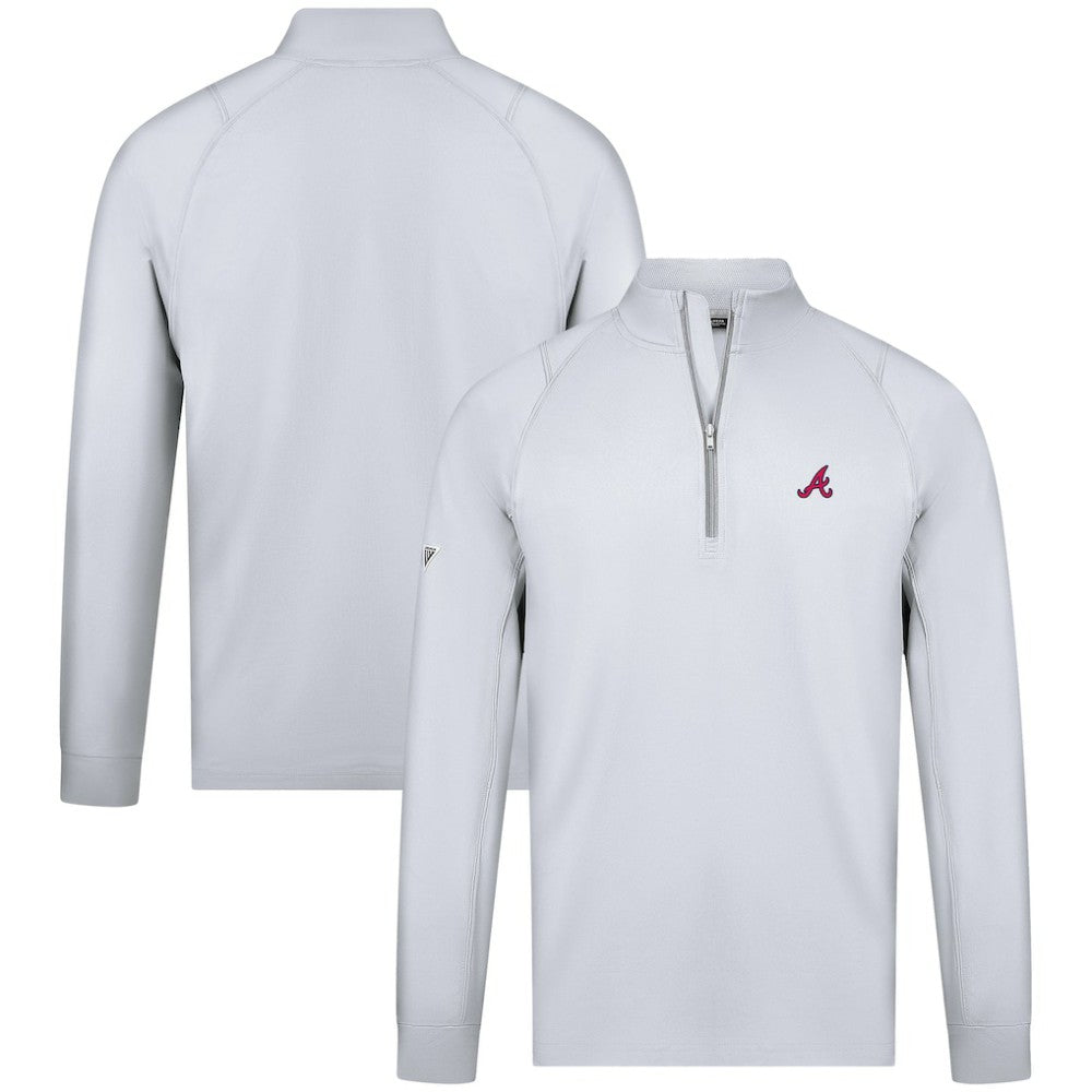 Atlanta Braves Levelwear Theory Insignia Quarter-Zip Pullover On Sale