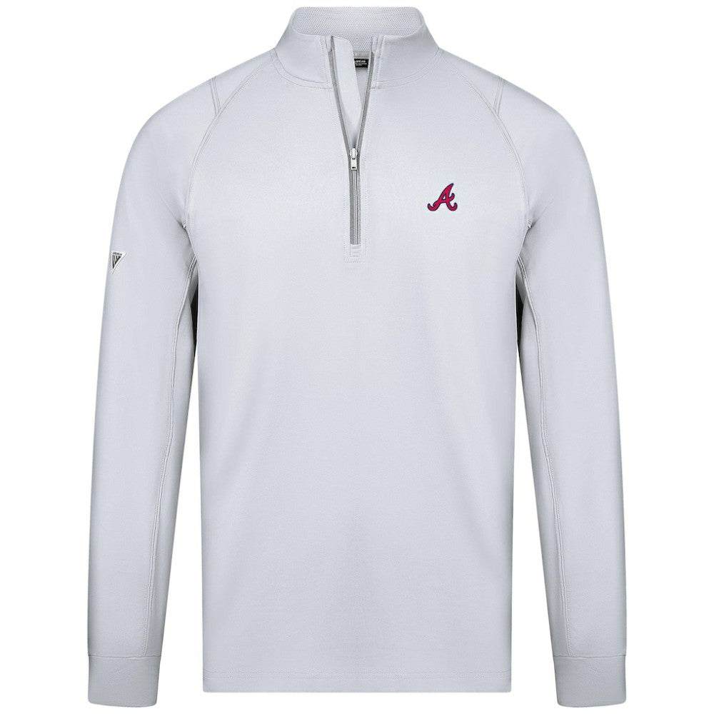 Atlanta Braves Levelwear Theory Insignia Quarter-Zip Pullover On Sale