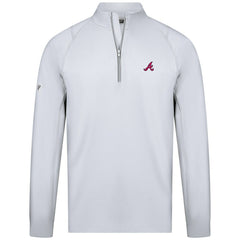 Atlanta Braves Levelwear Theory Insignia Quarter-Zip Pullover On Sale
