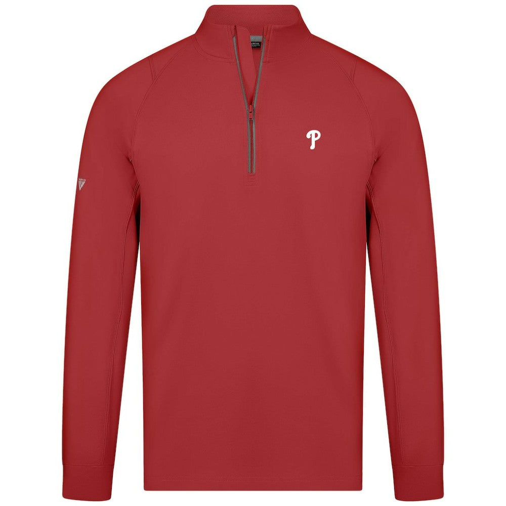 Philadelphia Phillies Levelwear Theory Insignia Quarter-Zip Pullover for sale