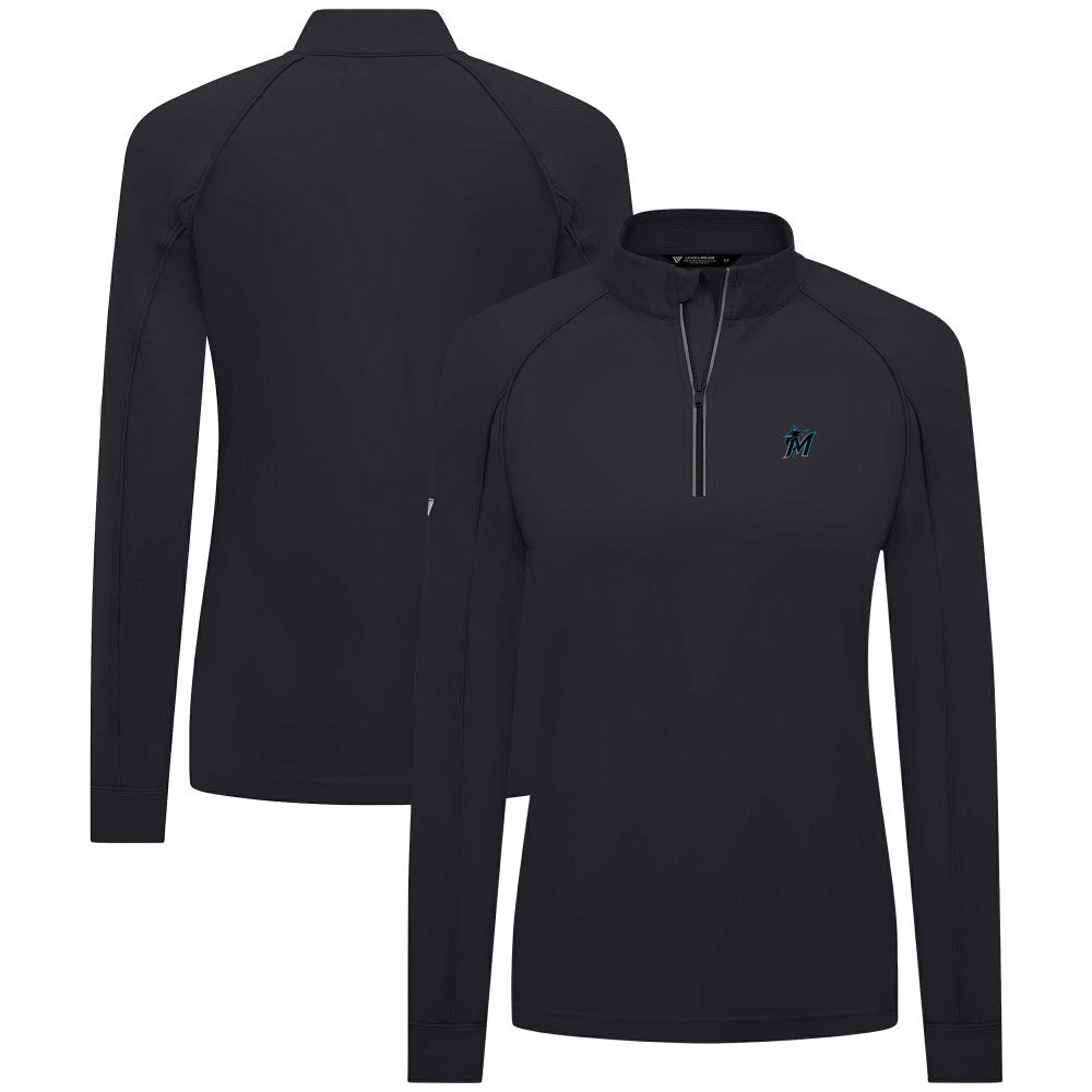 Miami Marlins Levelwear Women's Kinetic Insignia Quarter-Zip Pullover Online