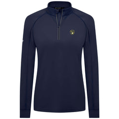 Milwaukee Brewers Levelwear Women's Kinetic Insignia Quarter-Zip Pullover for sale