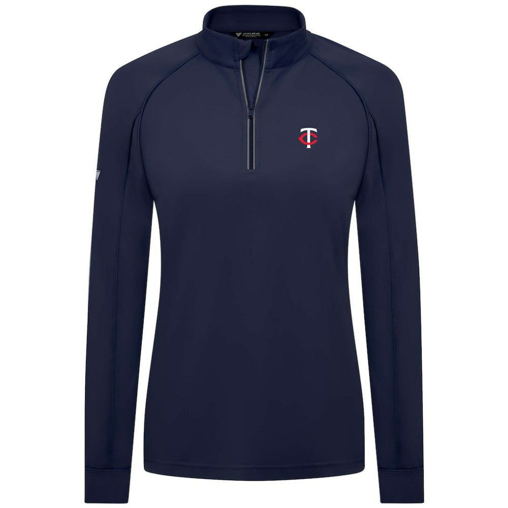 Minnesota Twins Levelwear Women's Kinetic Insignia Quarter-Zip Pullover On Sale