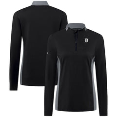 Detroit Tigers Levelwear Women's Moxie Insignia Quarter-Zip Pullover On Sale
