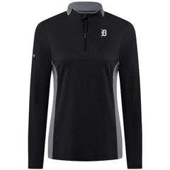 Detroit Tigers Levelwear Women's Moxie Insignia Quarter-Zip Pullover On Sale