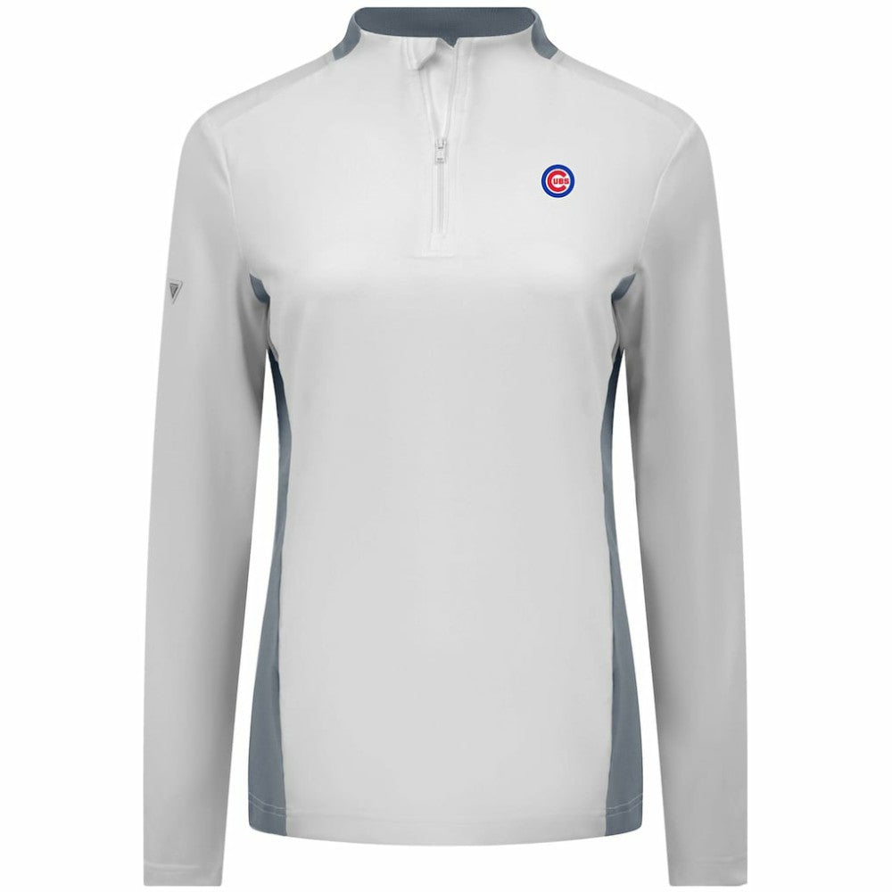 Chicago Cubs Levelwear Women's Moxie Insignia Quarter-Zip Pullover Clearance