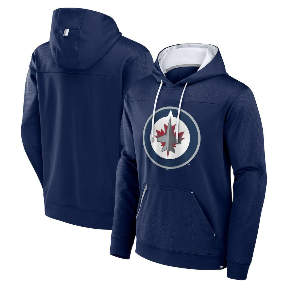 Winnipeg Jets - Fanatics Defender Pullover Hoodie Navy