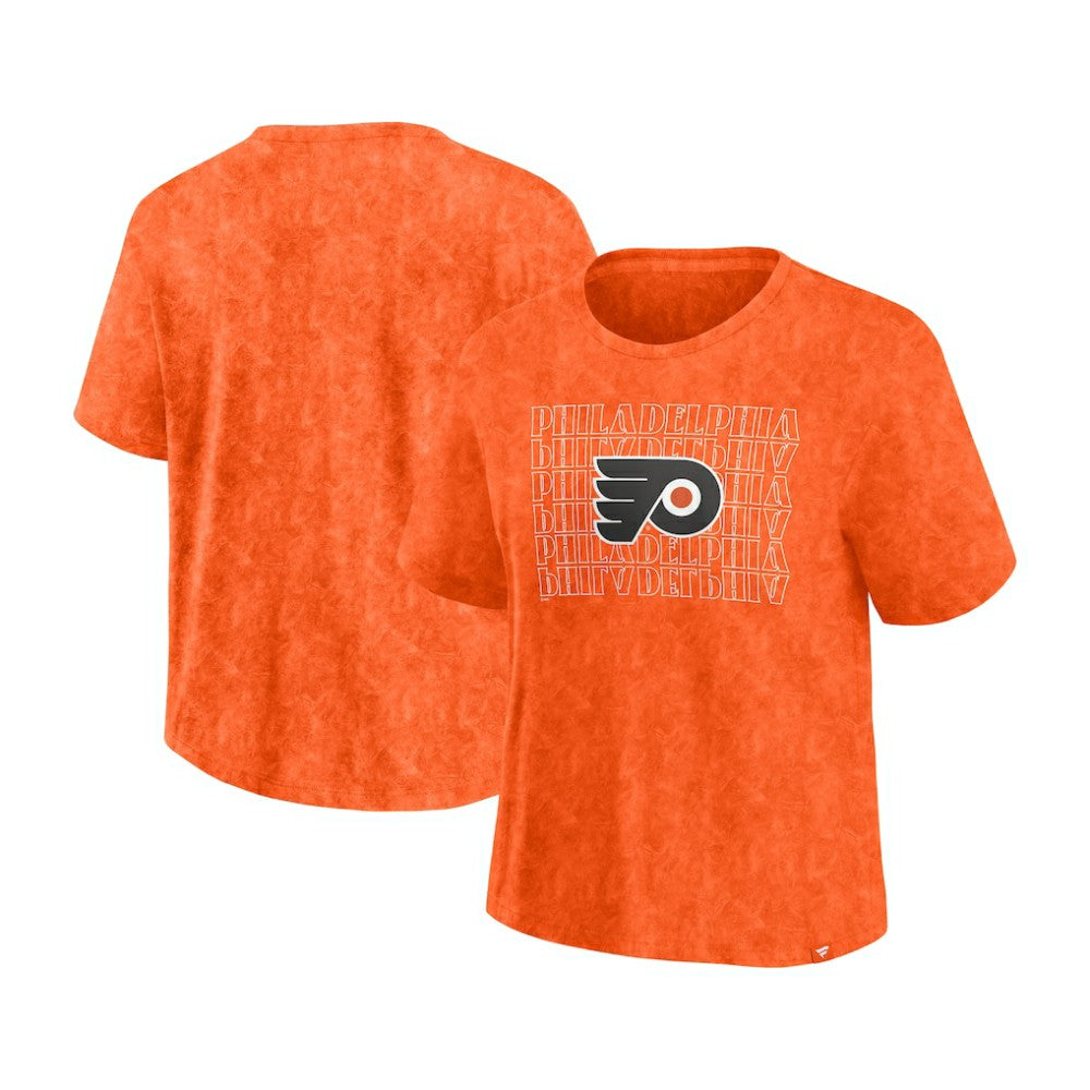 Philadelphia Flyers - Fanatics Women's Faded Wash T-Shirt Orange
