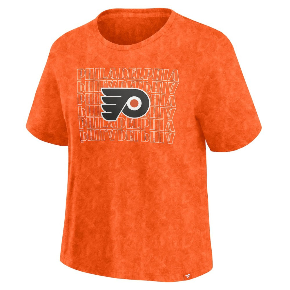 Philadelphia Flyers - Fanatics Women's Faded Wash T-Shirt Orange