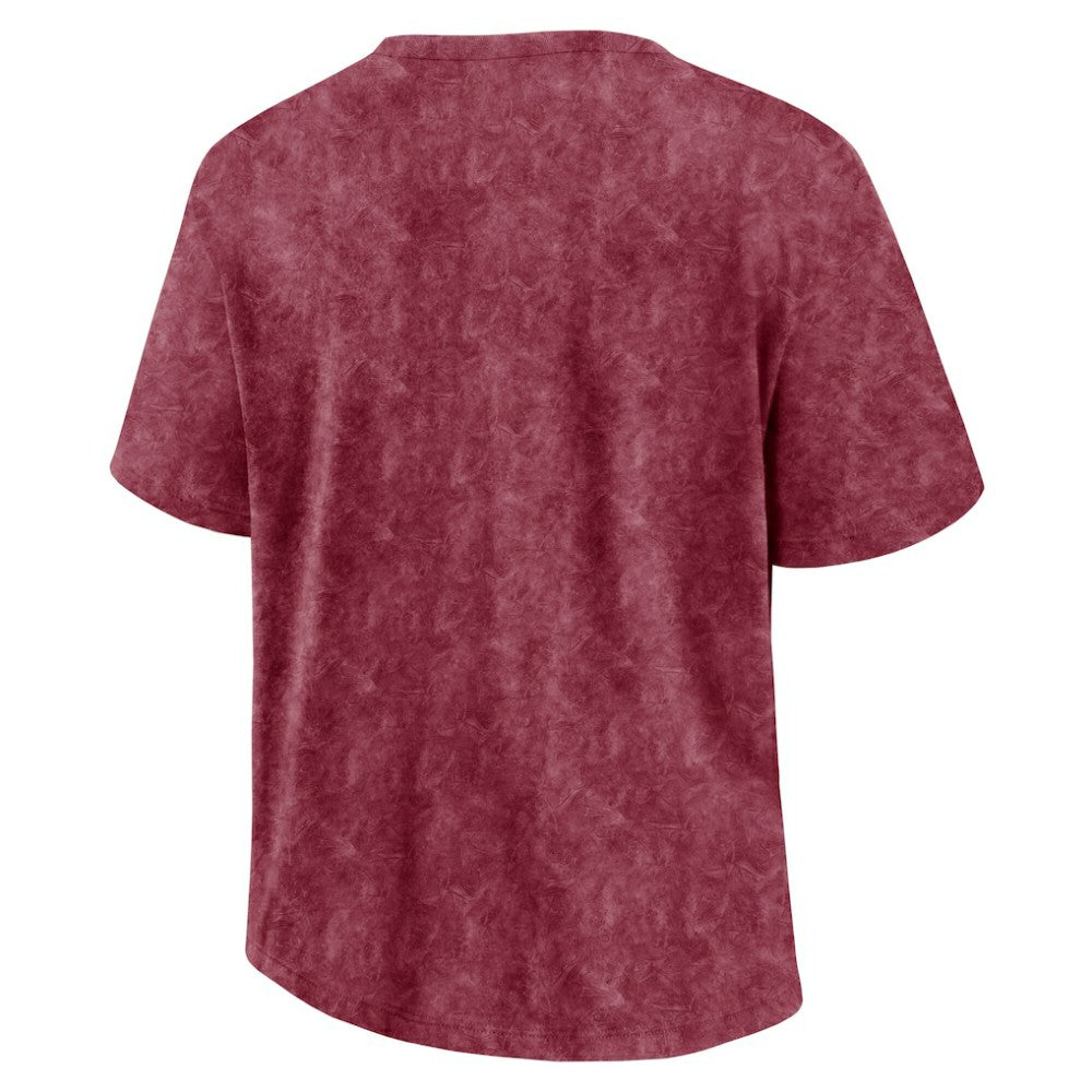 Colorado Avalanche - Fanatics Women's Faded Wash T-Shirt Burgundy