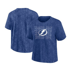 Tampa Bay Lightning - Fanatics Women's Faded Wash T-Shirt Blue