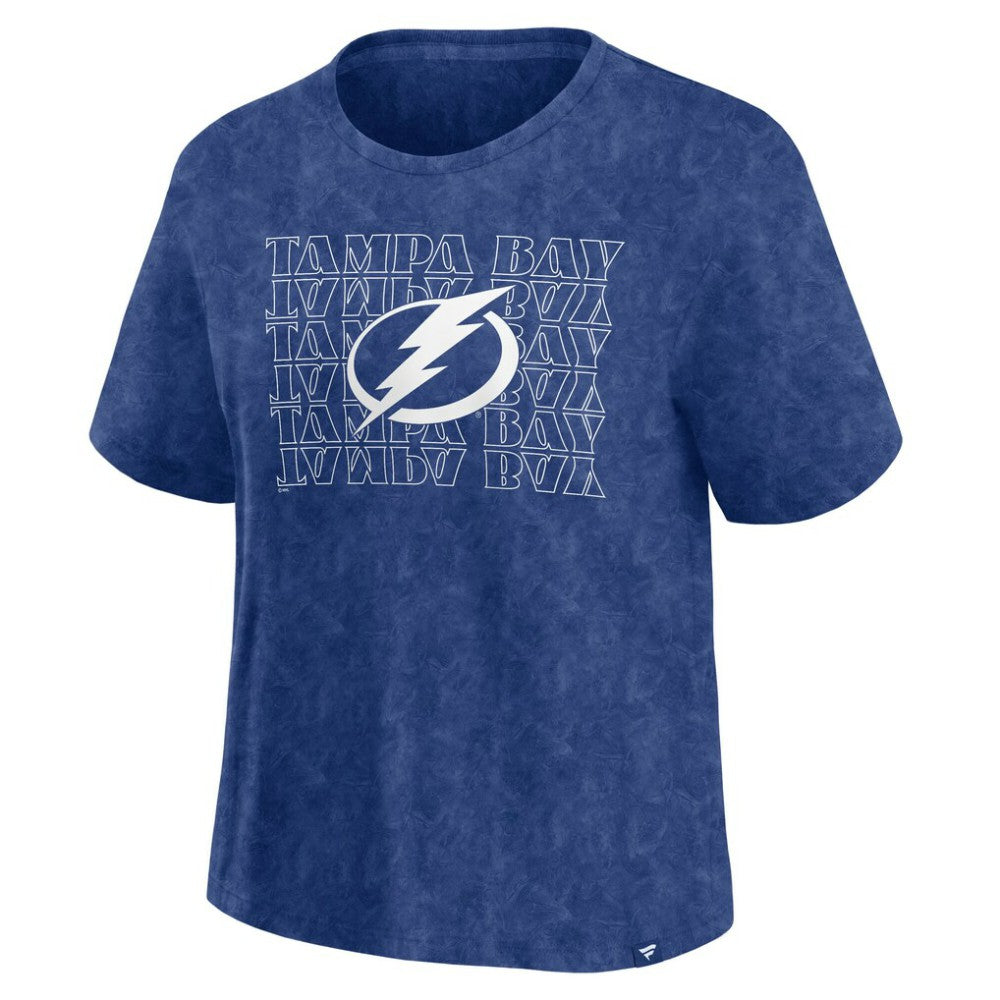 Tampa Bay Lightning - Fanatics Women's Faded Wash T-Shirt Blue