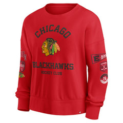 Chicago Blackhawks Fanatics Women's Go Team Pullover Sweatshirt Red