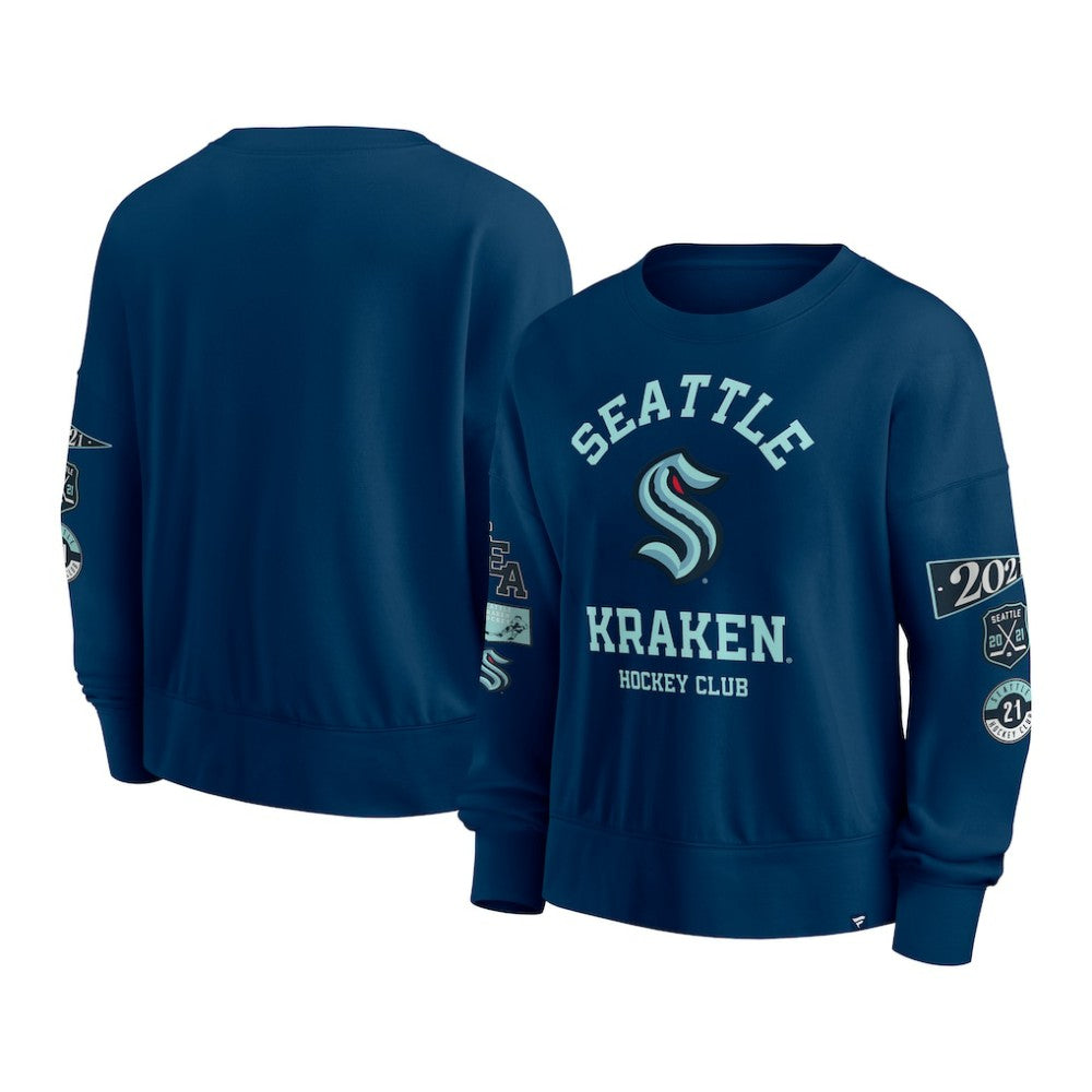 Seattle Kraken Fanatics Women's Go Team Pullover Sweatshirt Deep Sea Blue