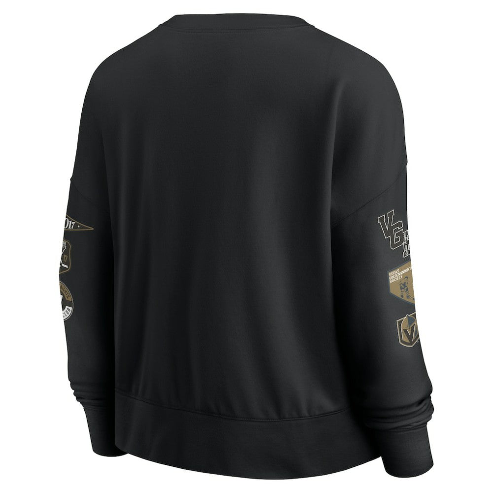 Vegas Golden Knights Fanatics Women's Go Team Pullover Sweatshirt Black
