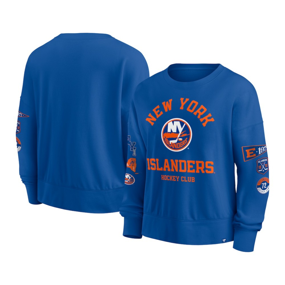 New York Islanders - Fanatics Women's Go Team Pullover Sweatshirt Royal