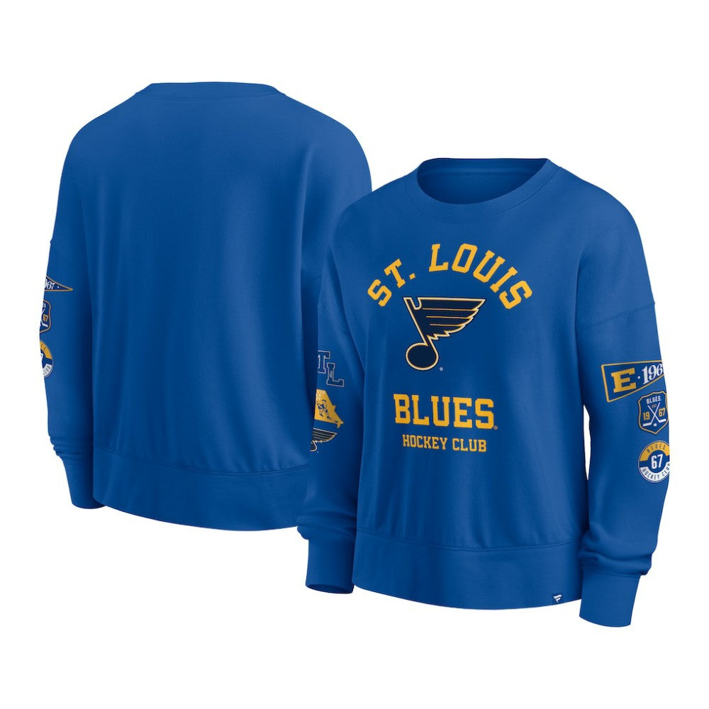 St. Louis Blues - Fanatics Women's Go Team Pullover Sweatshirt Blue