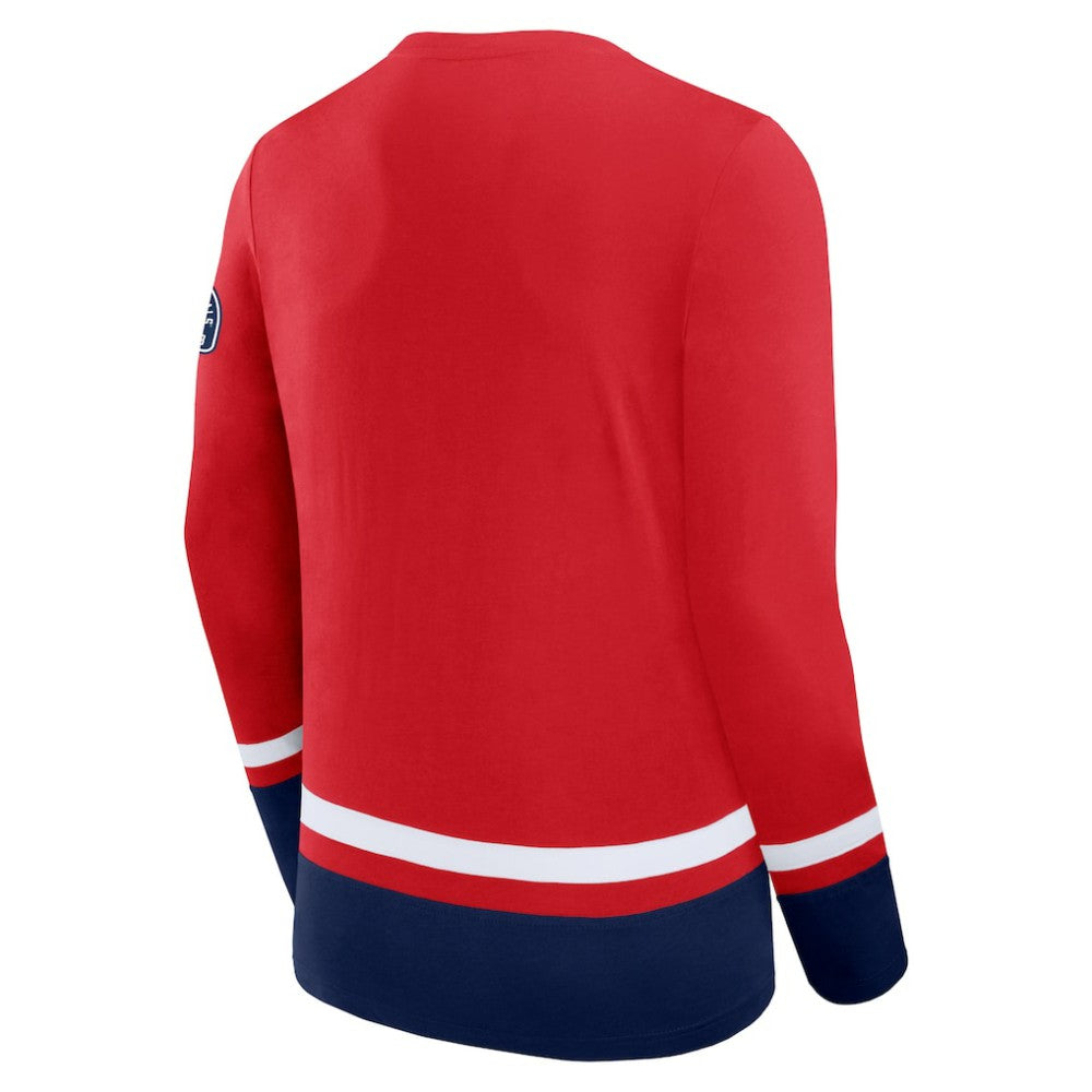 Washington Capitals Fanatics High Point Long Sleeve T-Shirt Red