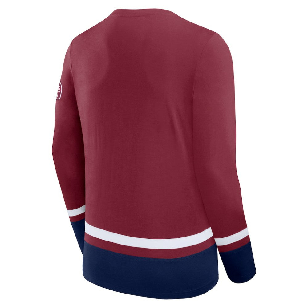 Colorado Avalanche - Fanatics High Point Long Sleeve T-Shirt Burgundy