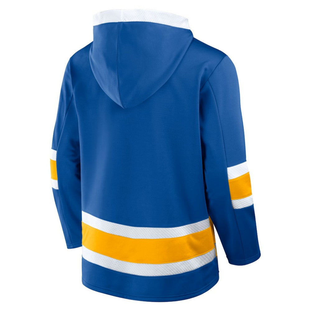 St. Louis Blues - Fanatics Inside Line Fleece Pullover Hoodie- Blue