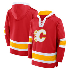 Calgary Flames - Fanatics Inside Line Fleece Pullover Hoodie- Red