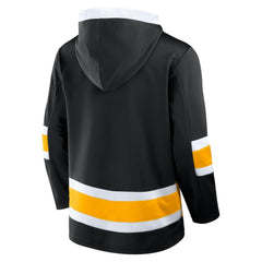 Boston Bruins Fanatics Inside Line Fleece Pullover Hoodie- Black