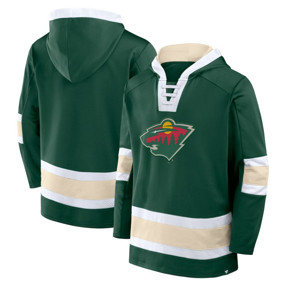 Minnesota Wild - Fanatics Inside Line Fleece Pullover Hoodie- Green