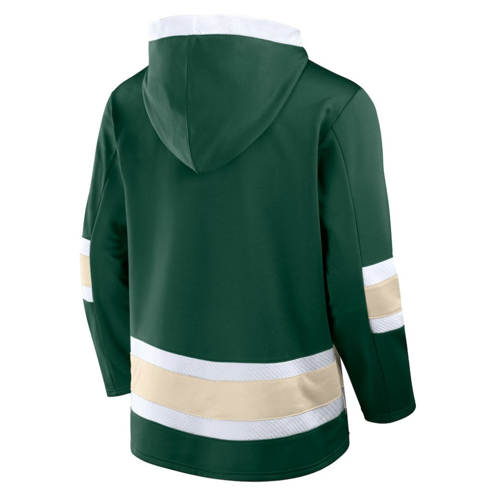 Minnesota Wild - Fanatics Inside Line Fleece Pullover Hoodie- Green