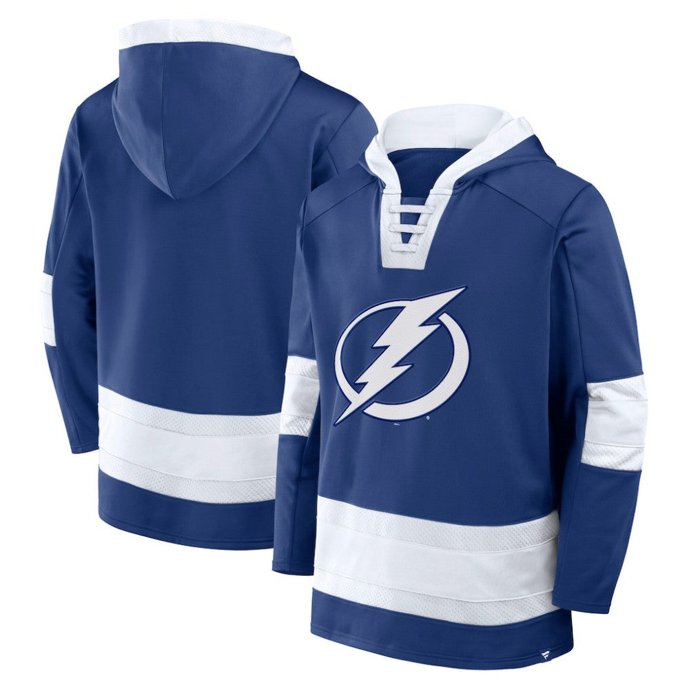 Tampa Bay Lightning - Fanatics Inside Line Fleece Pullover Hoodie- Blue