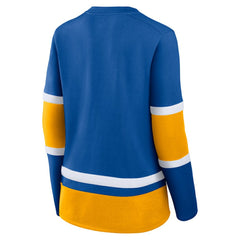 St. Louis Blues - Fanatics Women's Prime Time Lace-Up Long Sleeve T-Shirt Blue