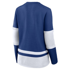 Tampa Bay Lightning - Fanatics Women's Prime Time Lace-Up Long Sleeve T-Shirt Blue