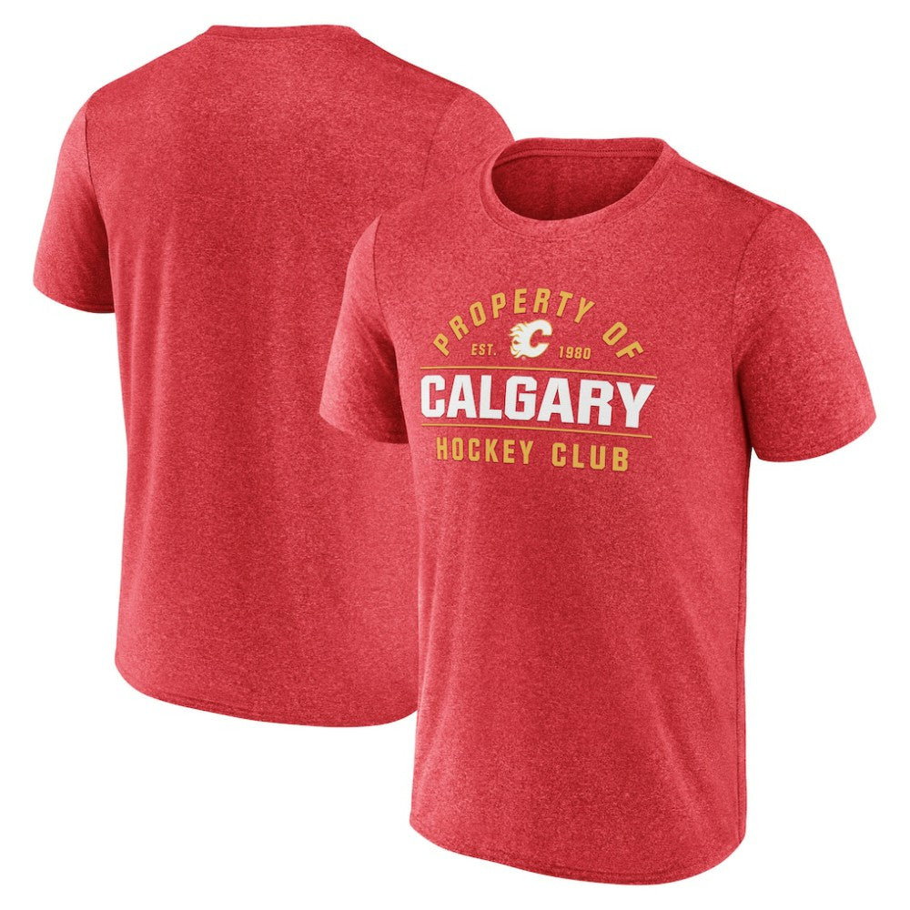 Calgary Flames - Fanatics Property Of T-Shirt Heather Red