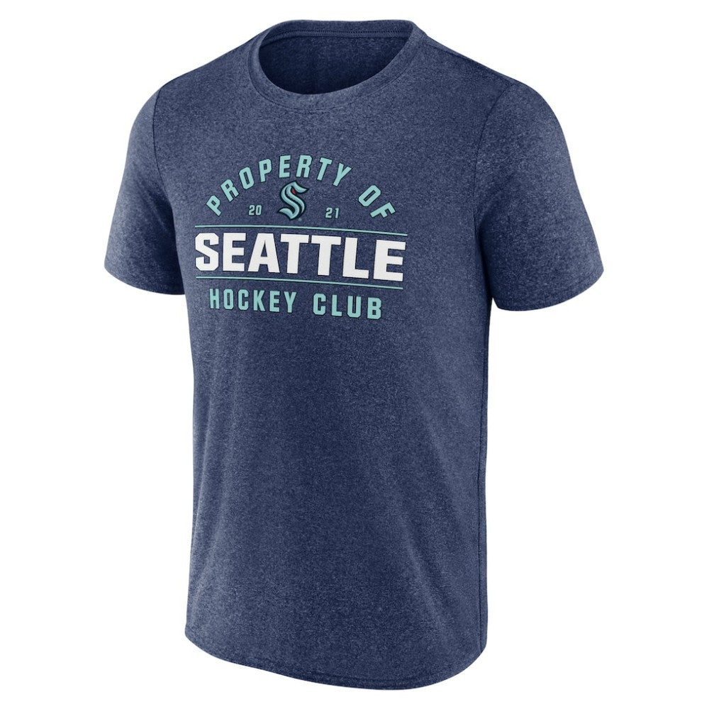 Seattle Kraken Fanatics Property Of T-Shirt Heather Deep Sea Blue