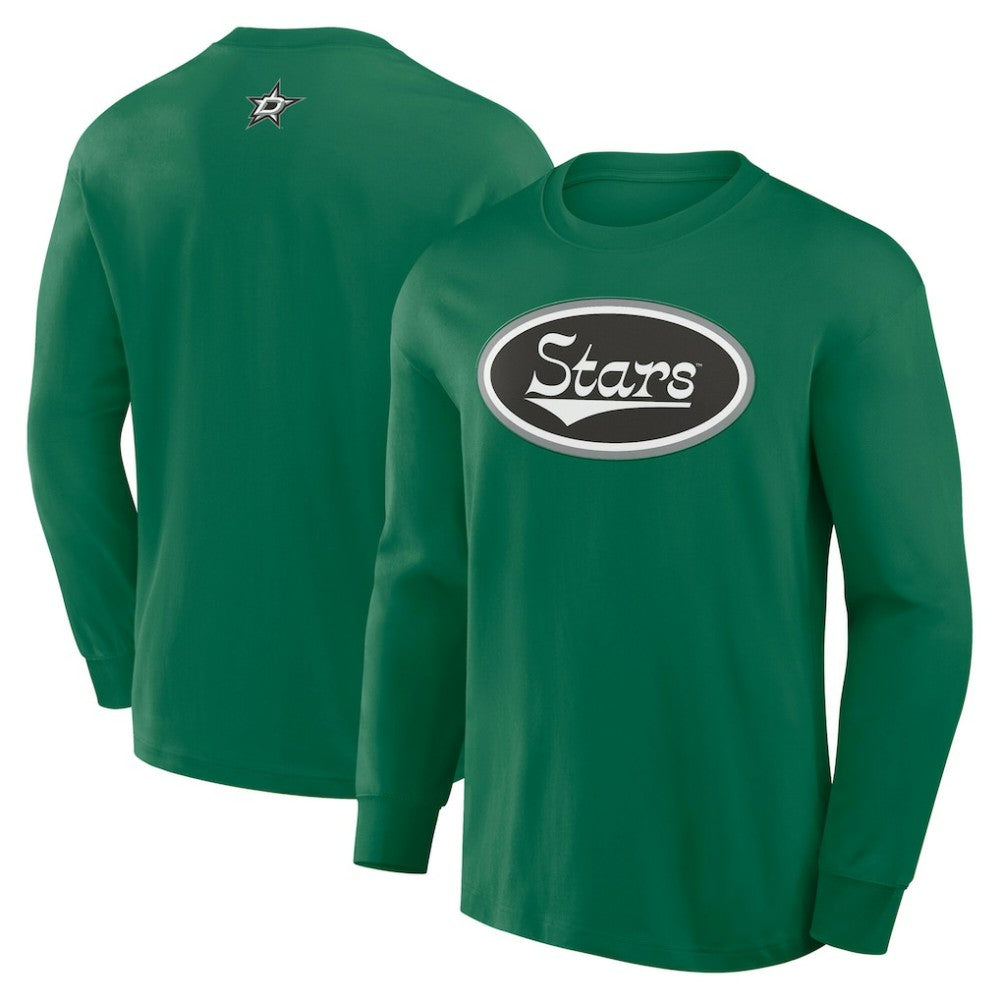 Dallas Stars - Fanatics Rewind Long Sleeve T-Shirt Kelly Green