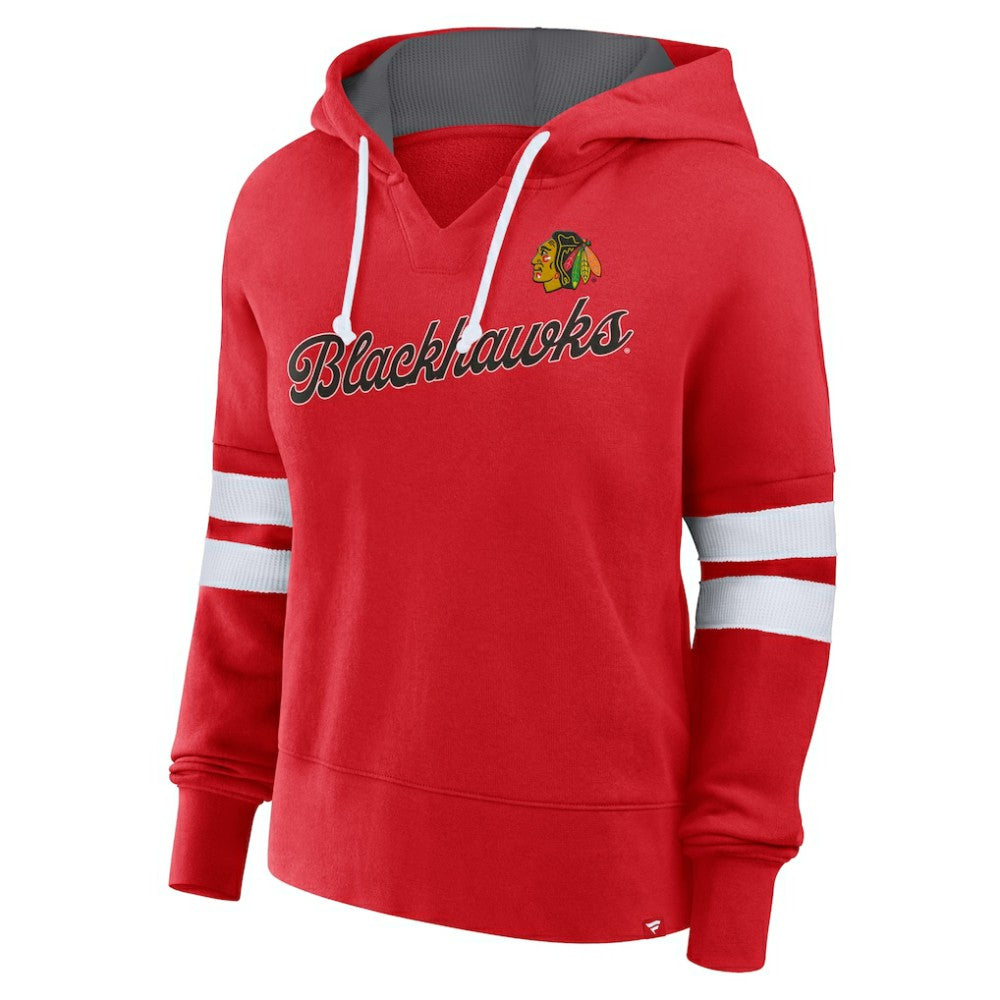 Chicago Blackhawks Fanatics Women's Oversized Seize Pullover Hoodie Red