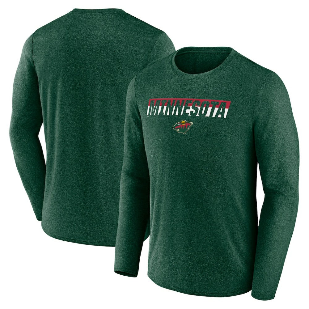 Minnesota Wild - Fanatics Transition Long Sleeve T-Shirt Heather Green