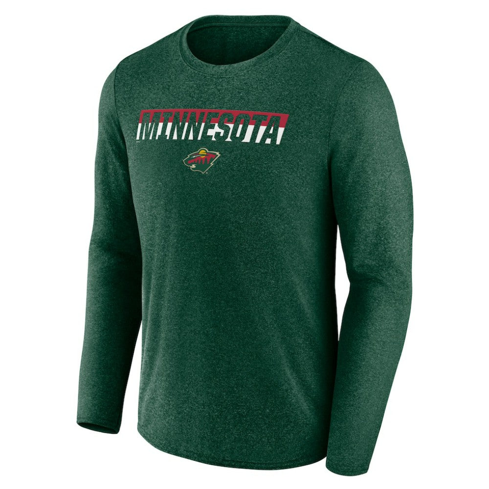 Minnesota Wild - Fanatics Transition Long Sleeve T-Shirt Heather Green