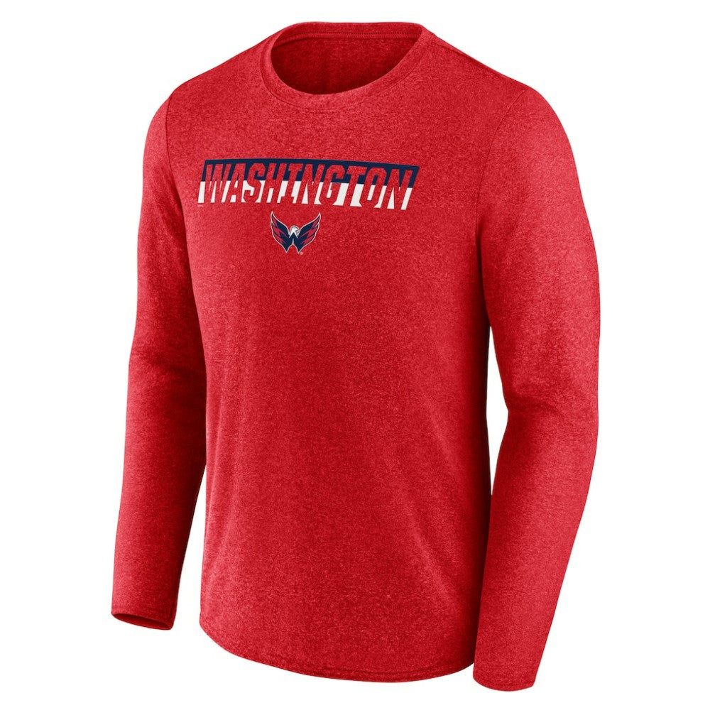 Washington Capitals Fanatics Transition Long Sleeve T-Shirt Heather Red